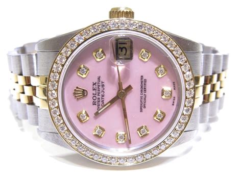 rolex ladies pink|ladies rolex watches pink face.